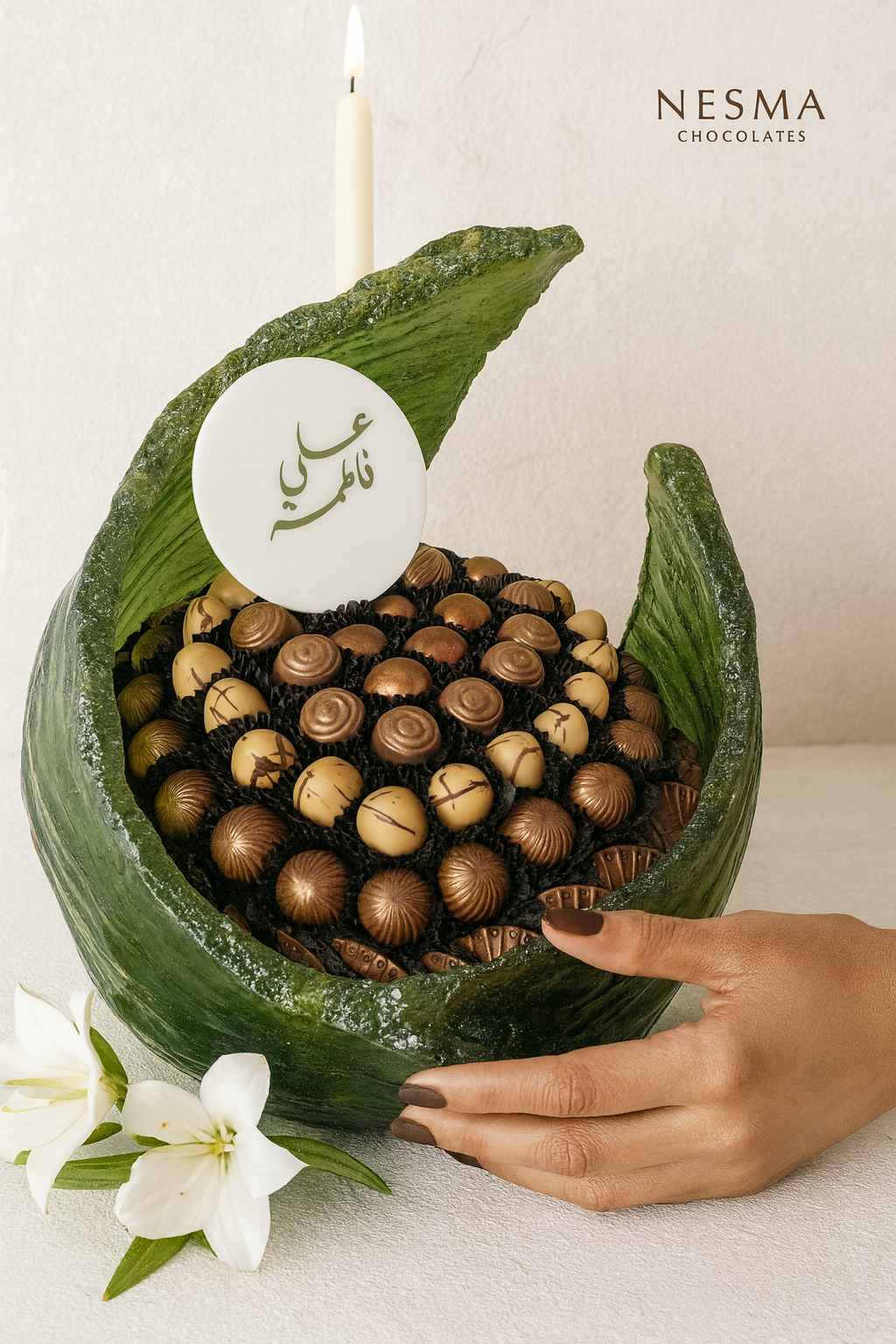 Luxurious Green Circle Chocolate Tray